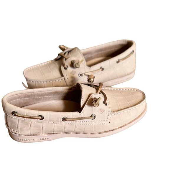 Sperry Vida Croc Nubuck Boat Shoes Pink Size 6 - Picture 3 of 8